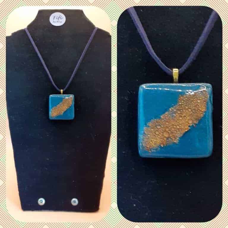 Blue Square pendant