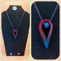 Burgundy and blue skinner blend pendant