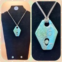 Pale blue and green pendant