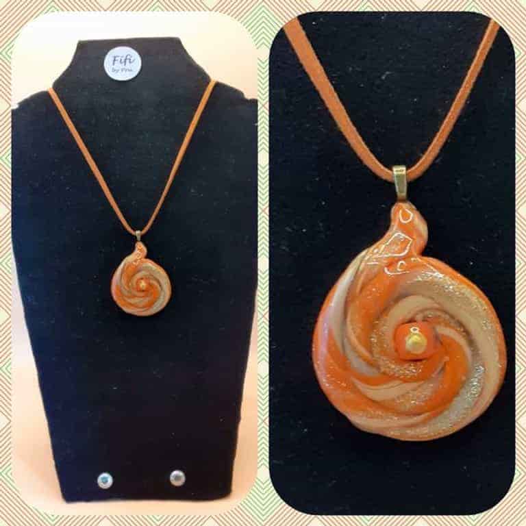 Danish pastry pendant