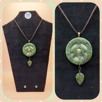 Faux jade pendant