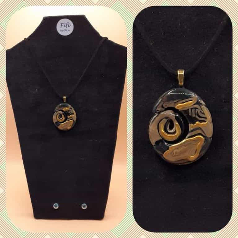 Black gold swirl
