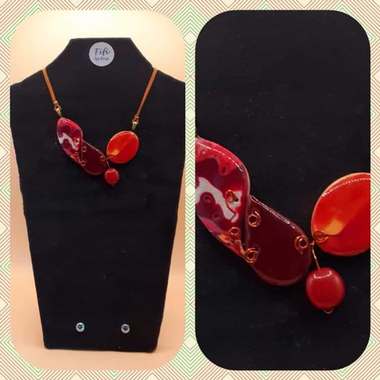 Blood red necklace