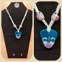 Turquoise and purple pendant