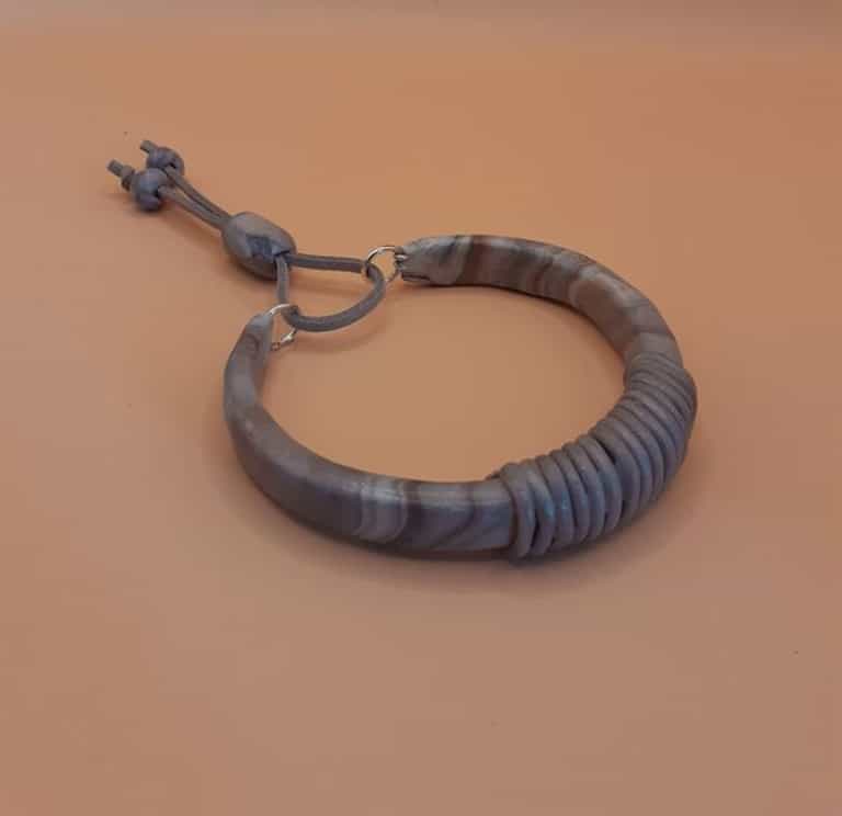 Grey marble ring