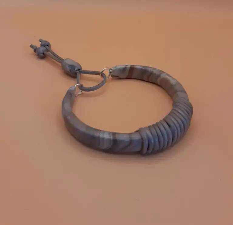 Grey marble ring