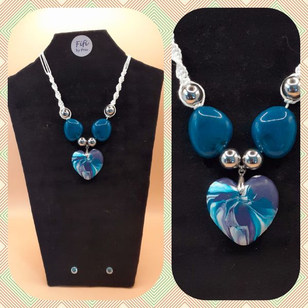 Turquoise heart - Necklace thumbnail