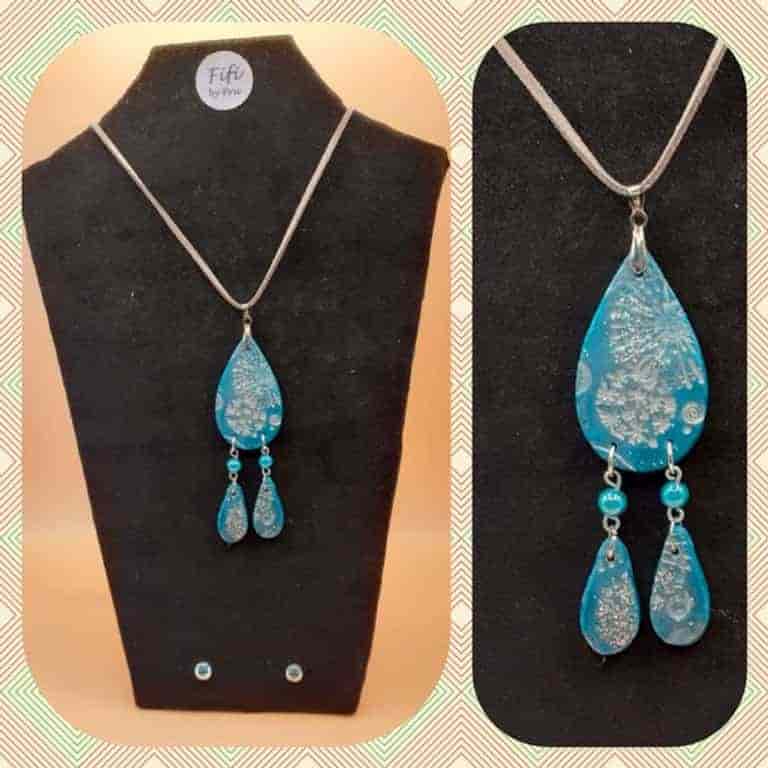 Turquoise sparkle pendant  