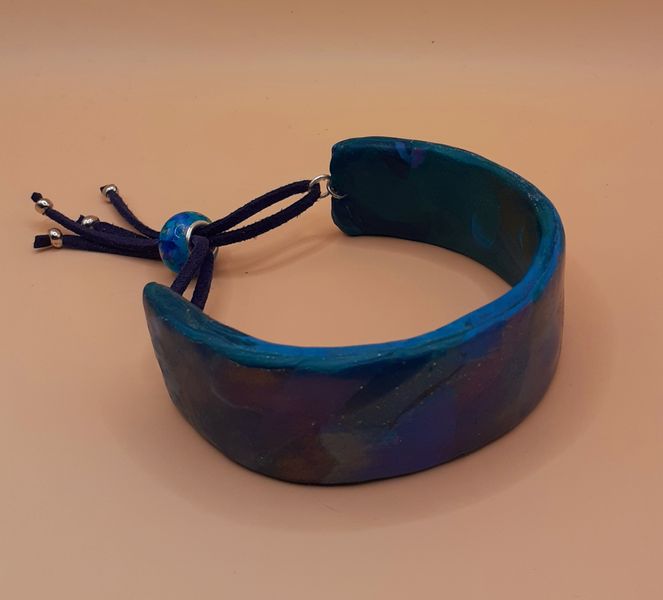 Turquoise and blue cuff - Bracelet thumbnail