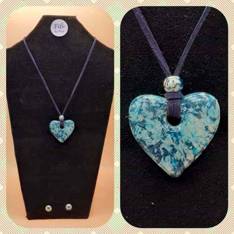 Blue speckled heart