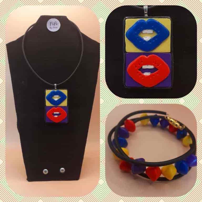Pop Art necklace and bracelet