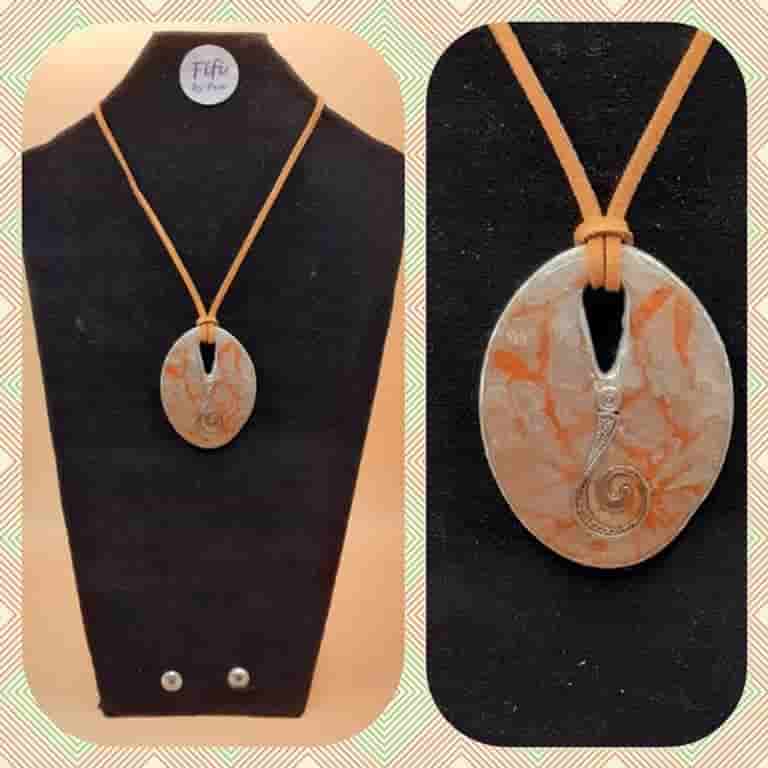 Grey bronze swirl