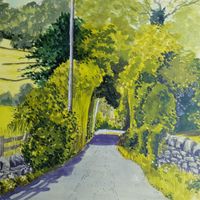 Stangs Lane Summer. An original painting by Matthew Eyles
