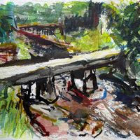 Clapper Bridge Wycoller Painting - My Tatty Artwork - Andy Mata