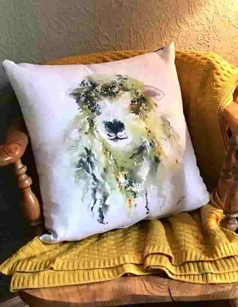 Greyfaced Dartmoor cushion