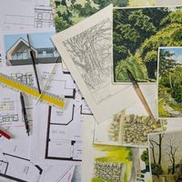 A drawing board bridging two parts of my life — from architecture to art.