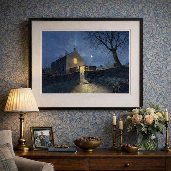 Early Morning - an original painting by Matthew Eyles shown in a sitting room setting