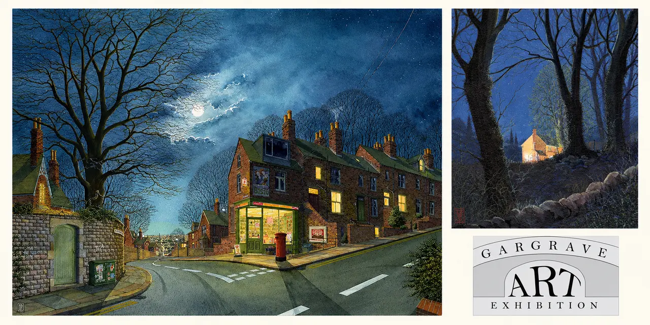 Leeds Gothic and Where The Light Waits - original paintings by Matthew Eyles