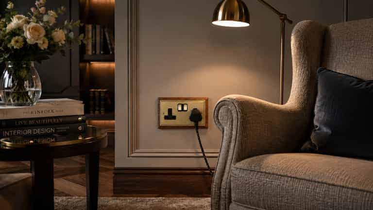 A scene with a traditional Giorgian double Socket by Oliver's Lighting