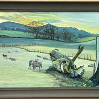 Heavy frost on fallen ash by Jonathan Little and exhibited at The Look Gallery Helmsley North Yorkshire