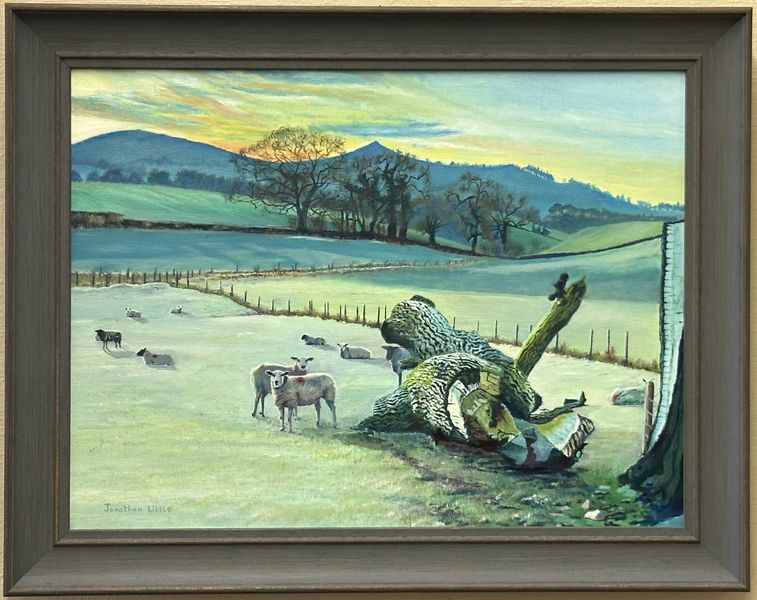 Heavy frost on fallen ash by Jonathan Little and exhibited at The Look Gallery Helmsley North Yorkshire