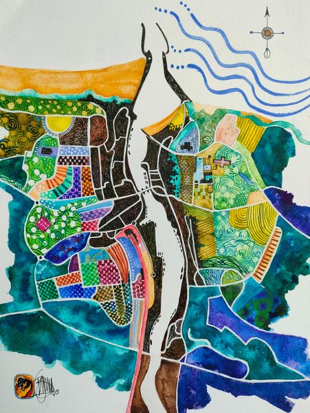 'The Esk at Whitby' by Bridget March
