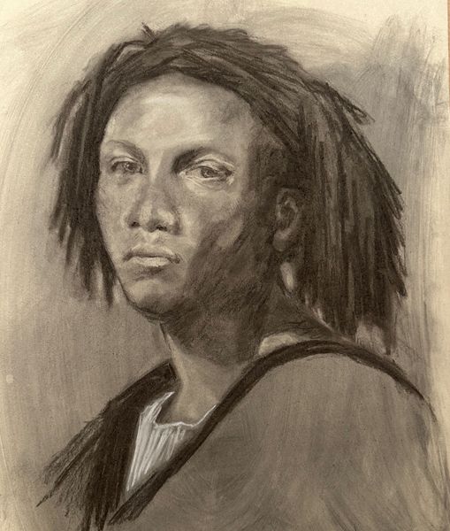 Portrait in charcoal by Jonathan Little