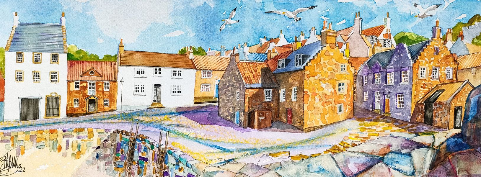 Crail harbour Fife Scotand
