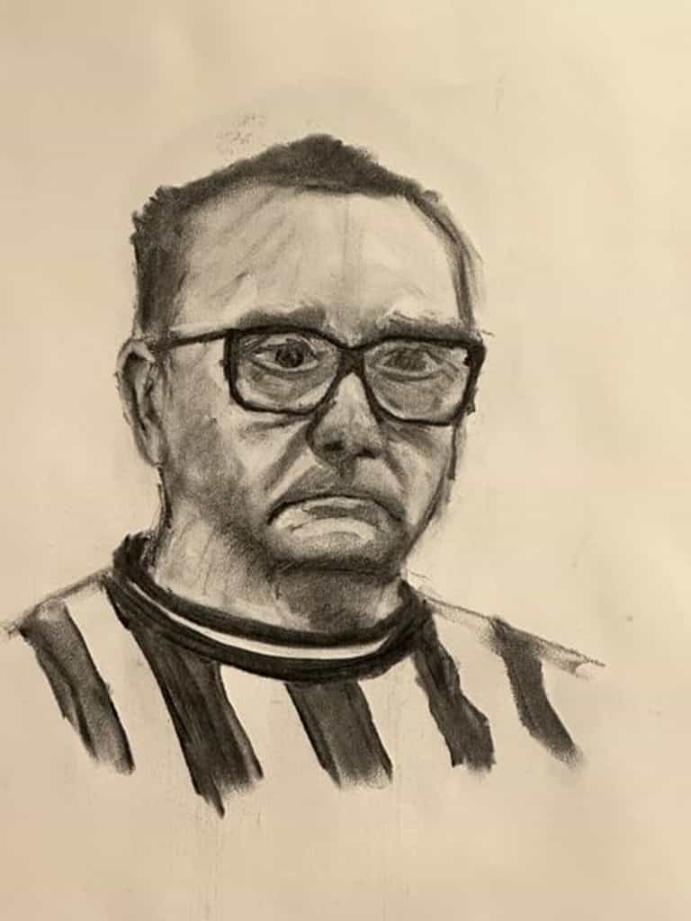 Portrait Drawing in Charcoal at Keithley Creative by Jonathan Little