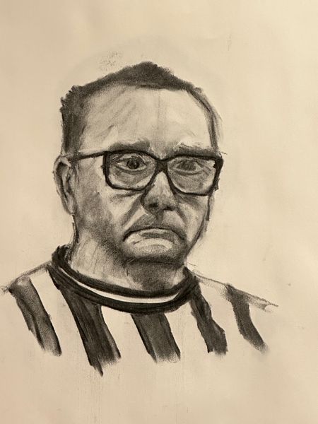 Portrait Drawing in Charcoal at Keithley Creative by Jonathan Little