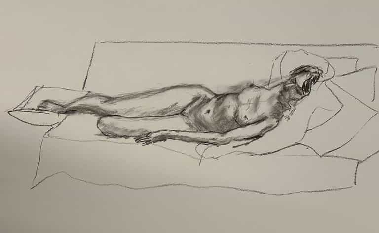 Life drawing at Leeds Drawing Club by Jonathan Little