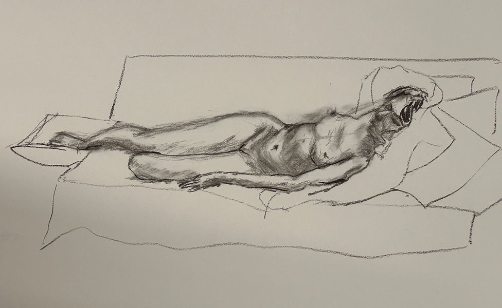 Life drawing at Leeds Drawing Club by Jonathan Little
