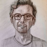 Eustachio - Portrait Study in Charcoal. Eustachio Di Paola founder of Webarto