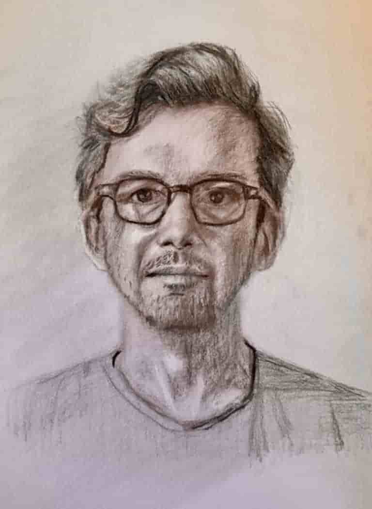 Eustachio - Portrait Study in Charcoal. Eustachio Di Paola founder of Webarto