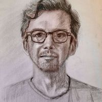 Eustachio - Portrait Study in Charcoal. Eustachio Di Paola founder of Webarto