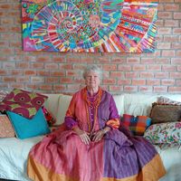 'Origins' by Bridget March in a roomset with the artist