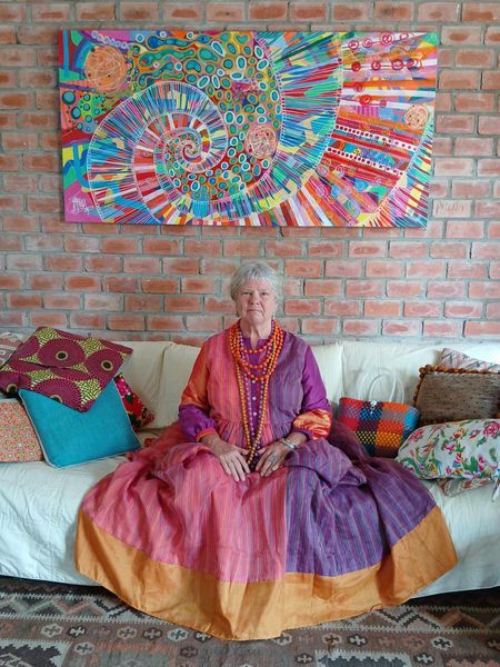 'Origins' by Bridget March in a roomset with the artist