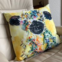 Cushion: Swiss Valais Blacknose lamb