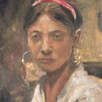 Study of "Head of a Capri Girl" (after John Singer Sargent)