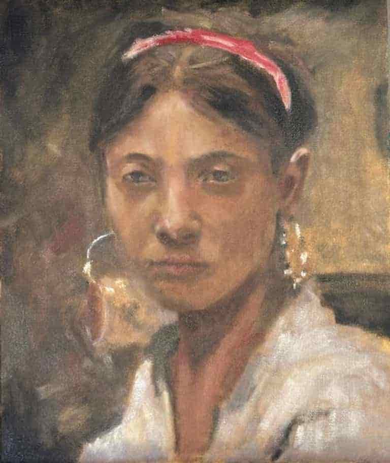 Study of "Head of a Capri Girl" (after John Singer Sargent)