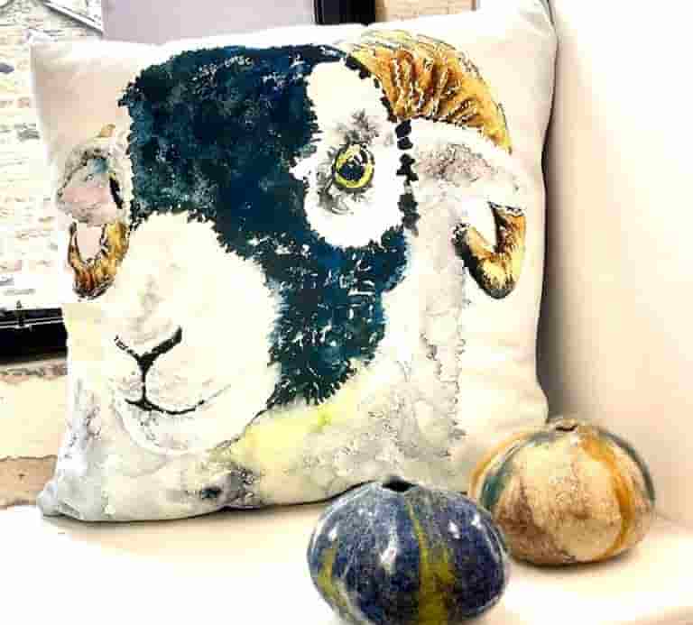 Swaledale Ewe cushion