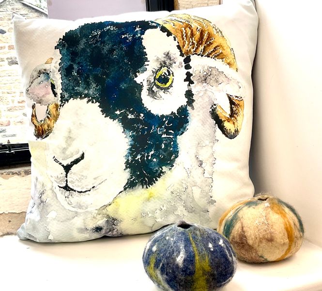 Swaledale Ewe Cushion