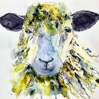 Wensleydale sheep by Bev Parker of Cum-bye Arts
