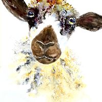 Masham sheep by Bev Parker of Cum-bye Arts