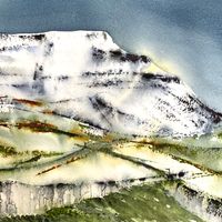 Ingleborough - moonscape over Southerscales
