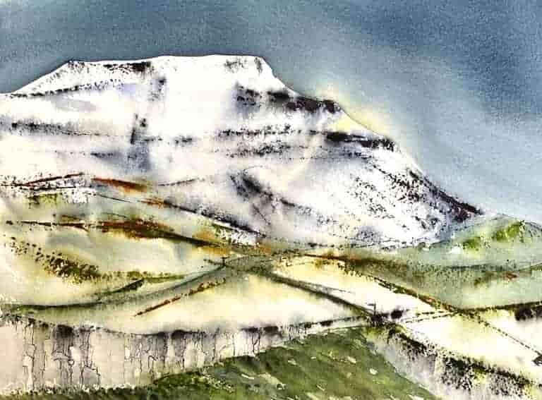 Ingleborough - moonscape over Southerscales