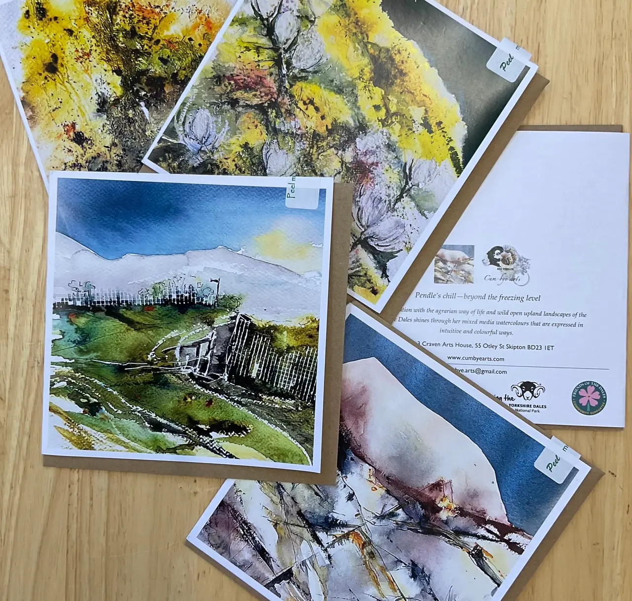 Larger square cards are also available