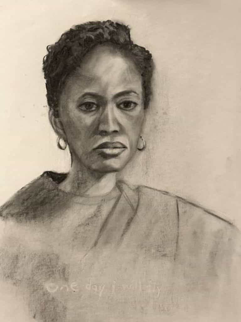 Charcoal portrait study at Leeds Drawing Club by Jonathan Little