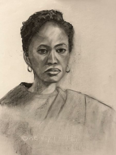 Charcoal portrait study at Leeds Drawing Club by Jonathan Little