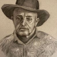 Mark - Portrait in Charcoal drawn at Ilkley Portrait Session by Jonny Little